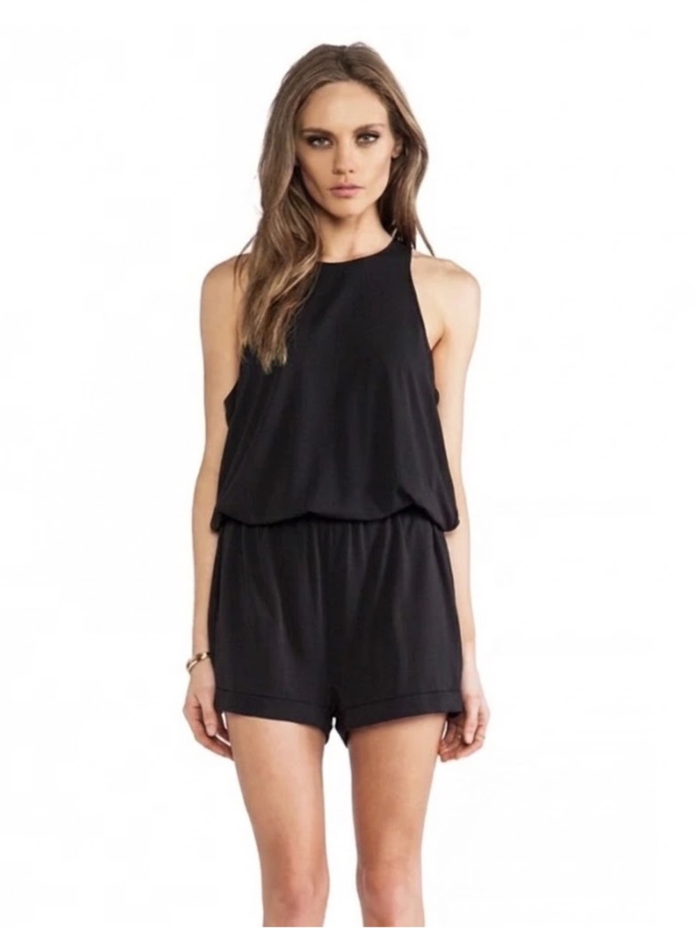 Elizabeth and James Black Sleeveless Romper
